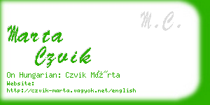 marta czvik business card